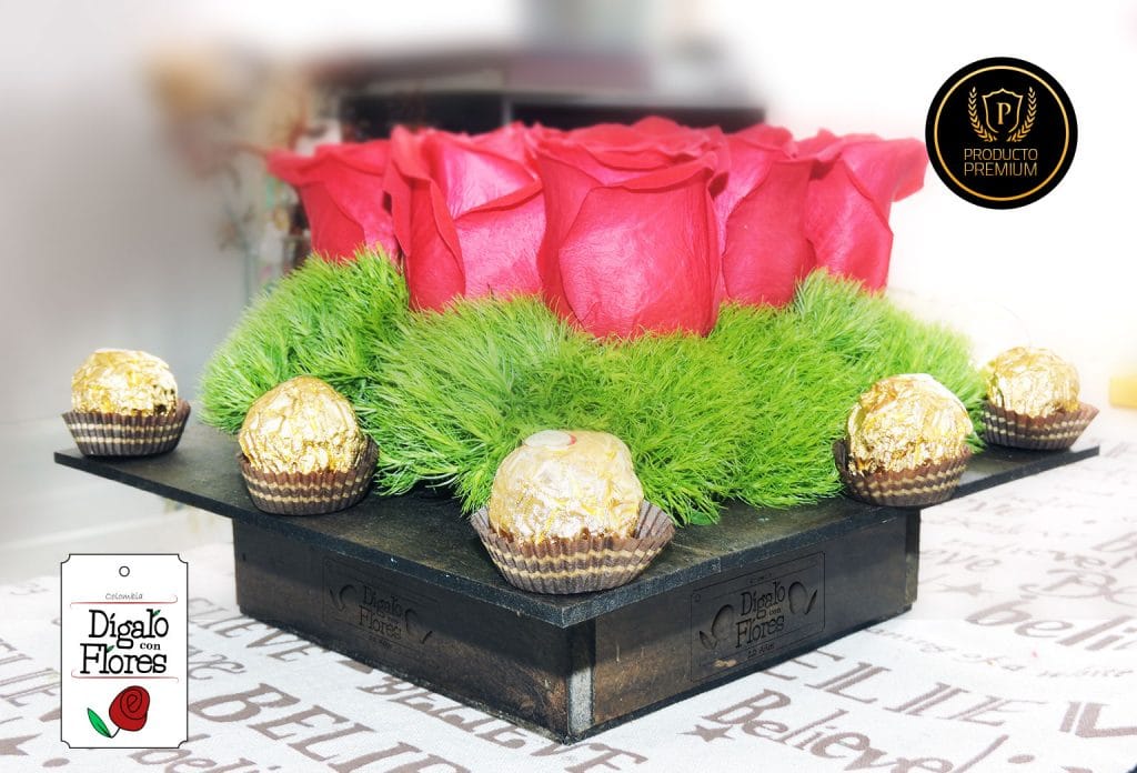 Rosas con chocolates Ferrero Rocher Montpellier Digalo Con Flores